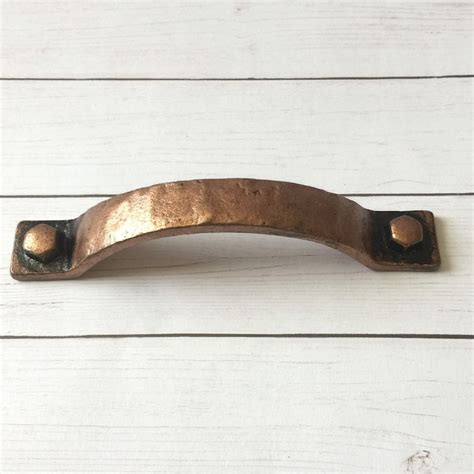 copper and stainless steel cabinet pulls|rustic copper drawer pulls.